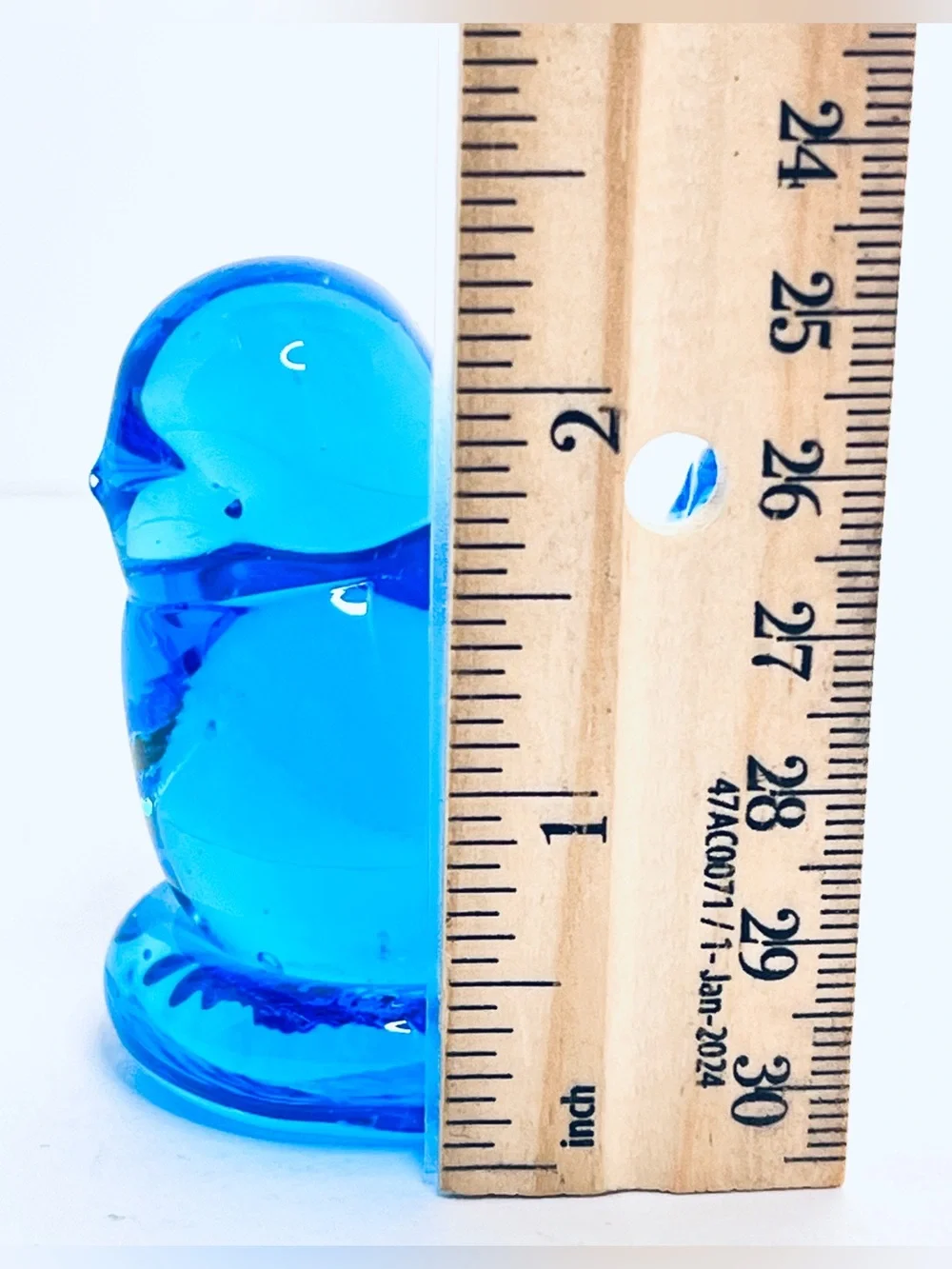 Leo Ward Bluebird of Happiness 1994 Signed Cobalt Blue Art Glass Bird
